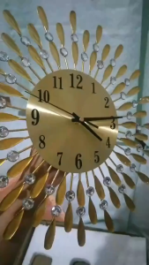 60x60cm Metal Wall Clock Big Size Wall Clocks For Living Room/Bedroom Art Home Decor Elergant Peacock 3D Wall clock