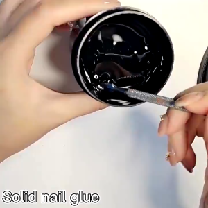 กาวติดเล็บปลอม 8ML เจลกระปุกดําติดอะไหล่เล็บ nat drill glue กาวติด