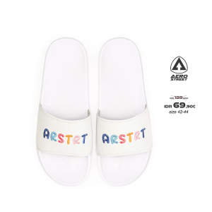 Aerostreet 42-44 Enzy Putih - Sandal Slip On Pria & Wanita