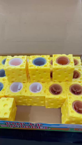 SNI Mainan Pop it Squishy Karet Silikon / Mainan tikus Keju Lucu Remasan / Mainan Penghilang Stres (P-24)