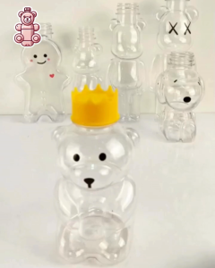 Combo 60 Chai Nhựa PET Cao Cấp Mẫu Gấu 450ml In Hình Gấu Dâu và Gấu Teddy