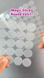 20mm Magic Sticky Self Adhesive Round Velcro Dot (100 pairs) - White - Busy Book