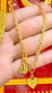 สร้อยคอ พร้อมจี้ เศษทองคำแท้ สร้อย สร้อยคอผู้หญิง สร้อยคอแบบโซ่ สร้อยคอน่ารักๆ สร้อยคอแฟชั่น necklace