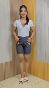 Putri Nasya - Celana Big Size Pendek 1/4 LFTRLT Ukuran 8L6L5L4L2LXLS fit to L Warna Moca Cream Abu Capucino Hitam Navy