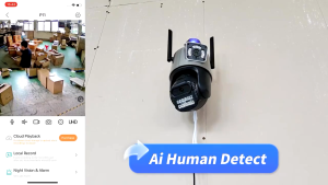 ALSTON ICSEE Dual cameras cctv outdoor Waterproof 360°  4MP 4K HD full color night vision with Light and Alarm surveillance wireless wifi camera cctv with audio and speaker cctv Security turret+bullet camera human motion detection