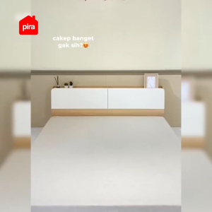Alas Tempat Tidur - Tatakan Divan Ala Jepang Nest BD160 + Headboard LEAN HB160 Pira Bavarian