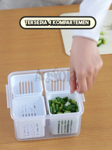 Angola Wadah Penyimpanan Sayur Buah Makanan Dengan Saringan L13 Food Preparation Box/Food Container