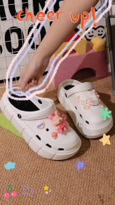 BL-5016-6 Sandal Baim EVA Rubber Sandal Fuji Wanita Tinggi 6 CM Import Jibbitz 3D Anti Slip