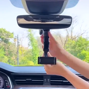 Car Holder Universal Hp Mobil Automatic Putar 360 Derajat Kaca Spion Multifungsi Pegangan Praktis