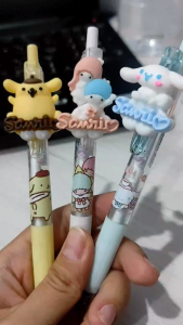 PULPEN GEL TINTA HITAM MOTIF SANRIO KUROMI HELLO KITTY MY MELODY POMPOMPURIN CINNAMOROLL ALAT TULIS SEKOLAH