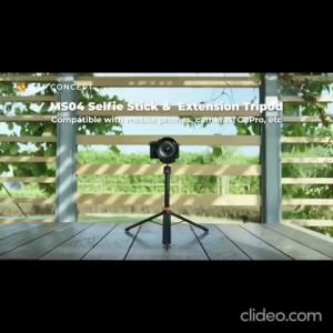 K&F Concept MS04 62/1.58m Tripod Phone Selfie Stick With Bluetooth Remote Control + Gopro Adapter Upgraded MT-44