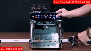 Máy pha cà phê Espresso CERIA CB-30S - Tích hợp xay và pha 2 in 1 - Xay tự động - Ngâm ủ tự động - Mới 100%