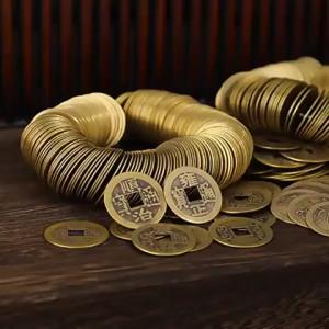 Uang Koleksi China Koleksi Uang Koin China Uang Coin Raja Qing 2.4cm 4.2cm