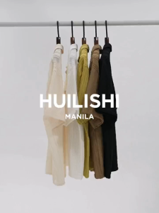 HUILISHI Arrival Box Shirts Cleanfit Cuban collar hollow boxy mens short-sleeved plain short wide-fit shirt