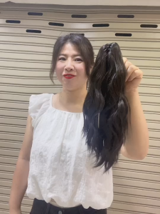 หางม้าหนีบ ลอนมาม่าสั้น M440 ทำจากเส้นไหม งานสวยใสง่าย ส่งในไทย