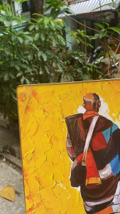 Tranh Đồng Hồ Sư Thích Minh Tuệ dáng chữ nhật chất liệu in gỗ tráng gương