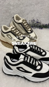 Sepatu Koleksi wanita sneakers kekinian terbaru kualitas premium kulit PU tapak karet 320