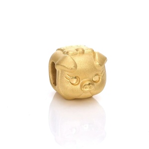 Chow Sang Sang 周生生 Charme Blessings Culture 999 Gold Pig Charm 90024C (Bracelet Not Included)