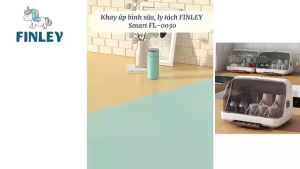 Khay úp bình sữa Finley cao cấp có nắp đậy giá úp chén đĩa cốc ly cho bé size 40x29x26cm Happy Store
