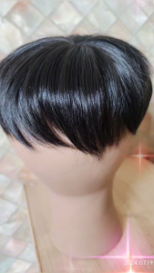 Mens wig top patch mens wig patch bald forehead mens real hair patch