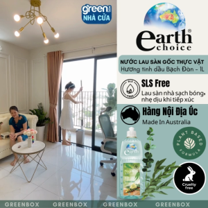 Nước lau sàn nhà gốc thực vật Earch Choice thơm tinh dầu bạch đàn lưu hương lâu dung tích 1L