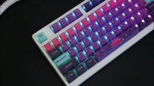 Keytok bộ keycap phụ nhuộm hai Shot pixel Universe cấu hình OEM PBT dày cho bàn phím 87 TKL 104 ansib M60 cstc75 bm87 bm65