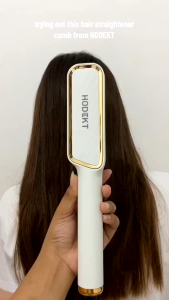 HODEKT Multifunctional Hair Straightening Heat Hair Ceramic Curler Electric Straightener Hot Comb Hair Care Beard Straightener