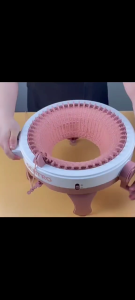 เครื่องถักเครื่องทอ48เข็มถักด้วยเครื่องนับแถวทอผ้าอัจฉริยะถักทอรอบบล็อกถักไหมพรมหมุนชุดเครื่องทอถักคู่สำหรับผู้ใหญ่และเด็ก