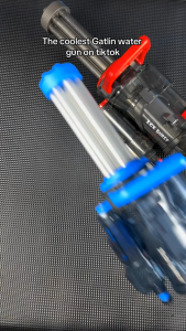 Gatling Electric Automatic Rotate Water Gun Toys Portable Children Summer Beach Outdoor Fight Fantasy Toys Boys Kid Game