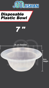[CTN] CHEAPEST 4/5/6" Plastic Bowl / PP Disposable Microwavable Hot Soup Kenduri Party Mangkuk Plastik 塑料碗