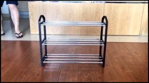 IDEAL ชั้นวางรองเท้า ที่เก็บรองเท้า ชั้นวางรองเท้าสแตนเลส 3/5ชั้น แบบเหล็กมีหูหิ้ว โครงสร้างแข็งแรง ถอด และประกอบได้ง่าย