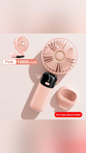 Handheld fan rechargeable foldable Portable Mini 10000mAh with Battery Display