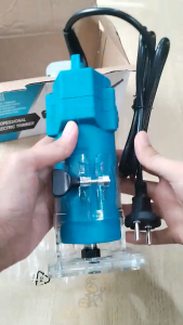 Nasara KTO 220V Electric Hand Wood Trimmer Router Machine 12pcs / 15pcs Router Bit Set Mesin Ukir Kayu Elektrik