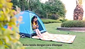 ORANGE Tenda Camping Otomatis Kapasitas 2-4 Orang - Tenda Outdoor & Indoor - Tenda Gunung Serbaguna