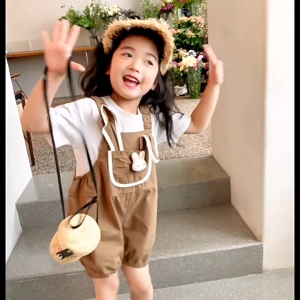 Setelan Overall Kodok Anak Perempuan Usia 1-4th/jumpsuit anak perempuan/one set anak perempuan import korean style