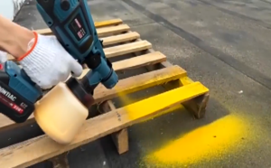 👍🏻👍🏻NERE 850W Handheld portable cordless electric paint wireless spray paint gun battery 1000ml Flow Control Household Electric Paint sprayer gun cordless 电动喷漆枪