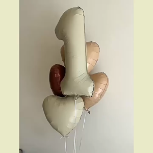 Balloon Set Cream Color Number 32inch 0-9 Digital Foil Helium Balloons Birthday Kids and Adult Party Decoration Wedding Anniversary Decoration Backdrop Photography Props
