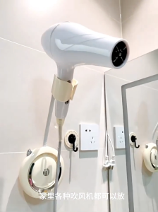 Hands Free Hair Dryer Rack Holder Universal Household Hair Dryer Holder Rack Salon Storage Rack Durable Tool Holder Free Angle Adjustment Punch-Free Wall Mounted Bathroom Hair Dryer Bracket