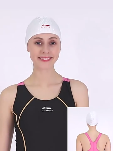 Mũ Bơi LI-NING 3D Silicon Giọt Nước Chống Nước Che Tai Mũ Bơi Chống Thấm Nước Mũ Bơi Chống Nước Mũ Bơi Nam Nữ
