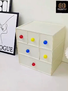 【D357 READY STOCK】New Creative Stackable Large Drawer Storage Box Stationery Jewelry Storage Box Creative Desk Organizer