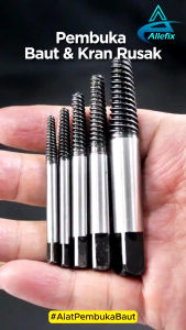 Allefix Alat Pembuka Baut Kran Rusak Pipe Screw Extractor Set 5PCS 6656