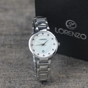 Jam Tangan Wanita Lorenzo 1073 Original Rantai Stainless