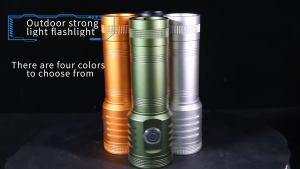 Asafee 1250 LED 3000lm Super Bright Flashlight 5 Modes Rechargeable Support Output Lightweight Convenient Lantern IPX4 Waterproof Camping Daily Use Light Outdoor Hiking