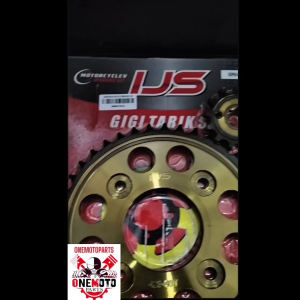 GEAR GIR GIGI SET TARIK DEPAN BELAKANG 45T-12T/428 SUPRA PRIMA GRAND WIN FIT LEGENDA KUALITAS SUPER