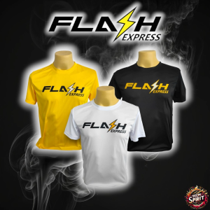 เสื้อยืดสกรีนลาย FLASH  มี3สีขาว ดำ เหลือง ผ้าไมโครโพลีเอสเตอร์ ผ้าดีนุ่มลื่น แห้งไว ไม่อับชื้น