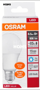 OSRAM Daylight BULB E27 8.5W 6500k LED Energy Saving Table Lamp Ceiling Down Light HOMS