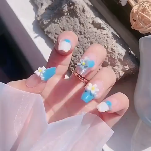 50PC 3D Small Flower Nail Jewelry / Resin Five Petal Flower Nail Jewelry / Mixed Hyuna Style Jewelry50颗混装泫雅