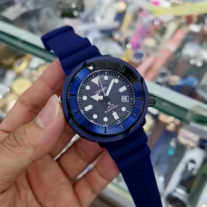 [Promo] Jam Tangan Pria Seiko SNE533P1 Prospex Tuna Street Series Solar Divers 200M Blue Rubber Original Garansi 2 Tahun [✔COD][100% Authentic]