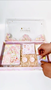 Gift Box Set 6 in 1 Paket Diary Notebook Tema Princes Buku Catatan Paket Hadiah PaperBag Bagus