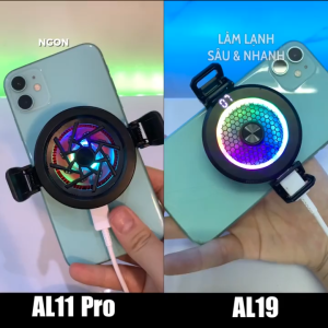 Quạt tản nhiệt điện thoại sò lạnh Memo CX07 / TH12 Pro V2 / X65 / X60 Ultra / X29 / X12 Pro Max / Funcooler 3 / X100 / X15 Pro Max màn hình led đo nhiệt độ và đèn RGB gaming